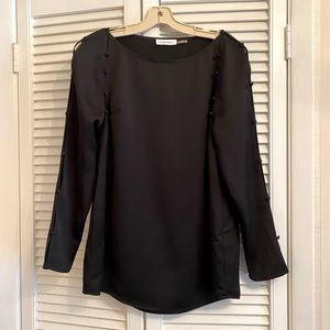 Calvin Klein black long sleeve top size L EUC